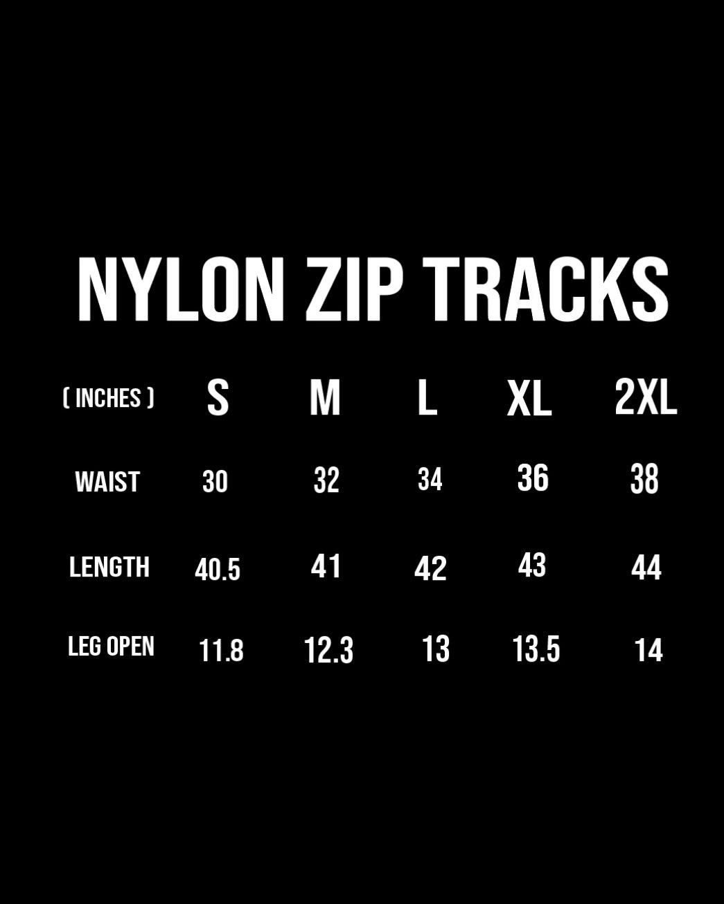 NYLON ZIP TRACKS